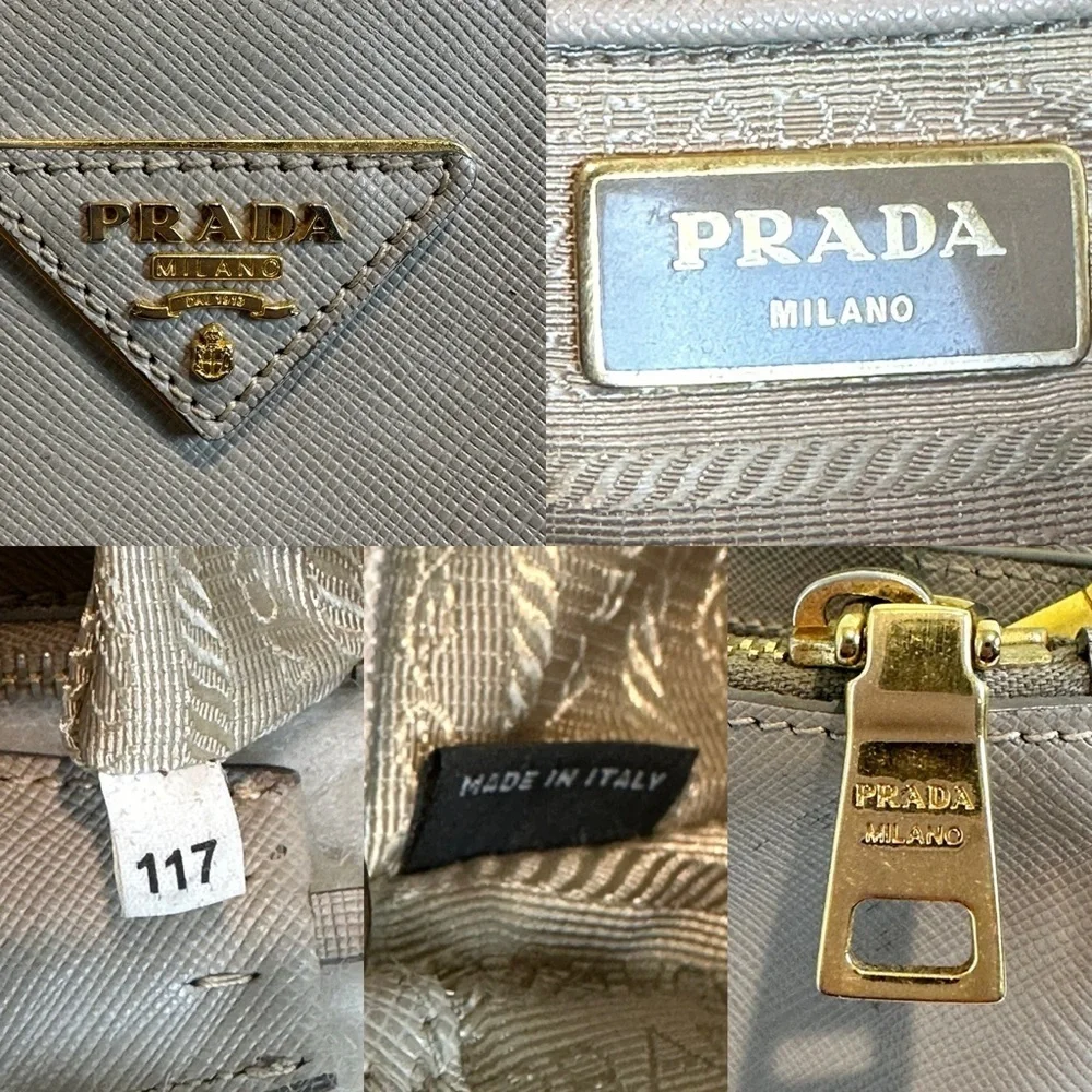 💯Authentic Prada Lux Safiano  Leather Handbag🍀 - Picture 10 of 15